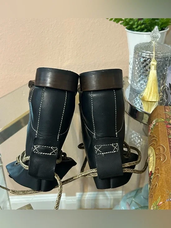 John Fluevog Paul Black Leather Combat Lace-Up Ankle Boots Size 5/6.5 - Picture 12 of 16